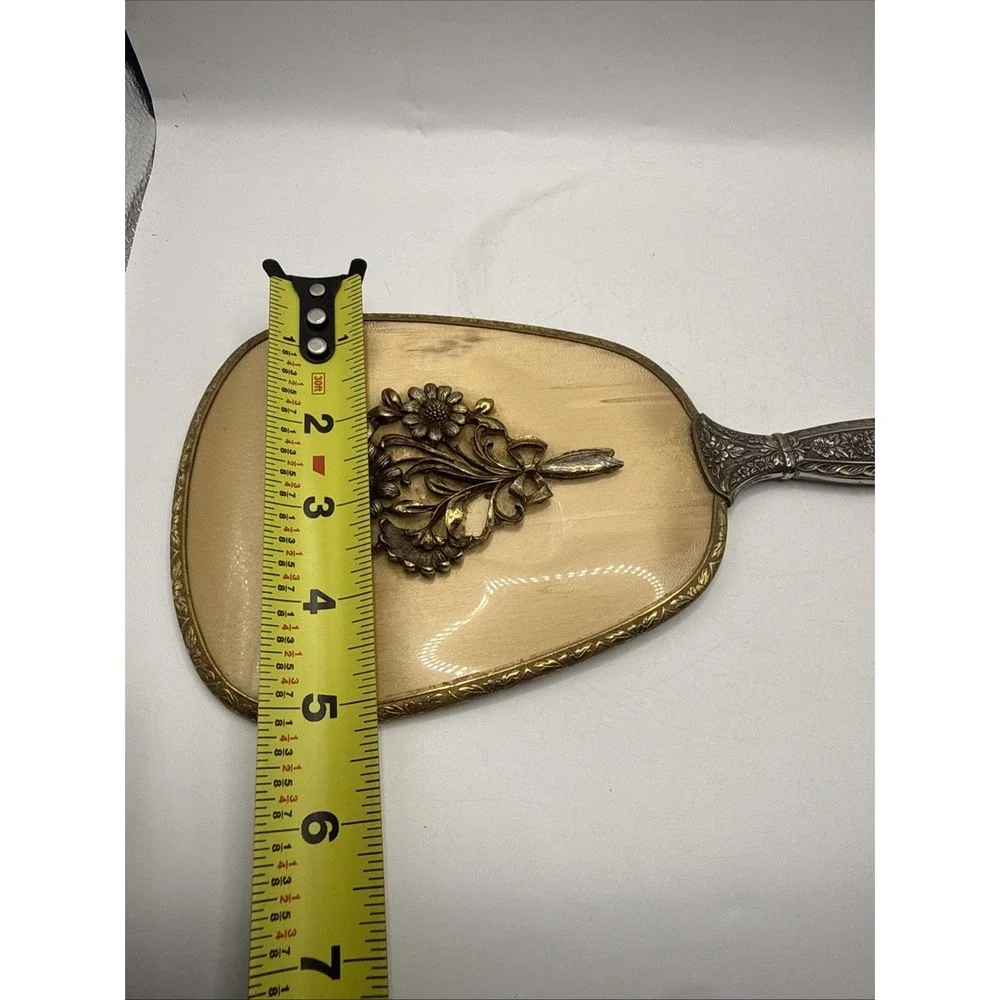 Vintage Matson Vanity Mirror Ormolu‎ Hollywood Regency Gold Plated Sunflowers